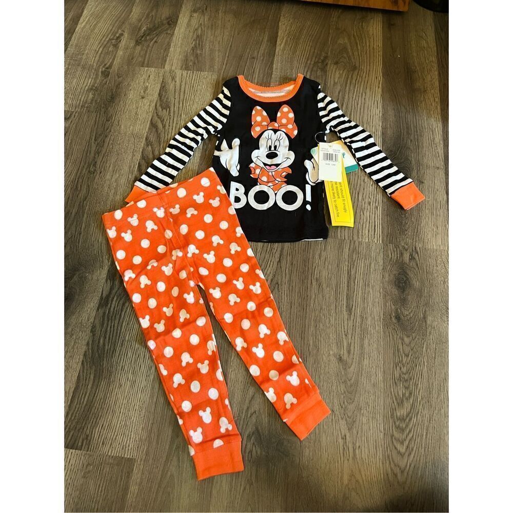 Disney Minnie Mouse Boo Halloween 2pc Jammy Set Girls Size 12 Month NEW